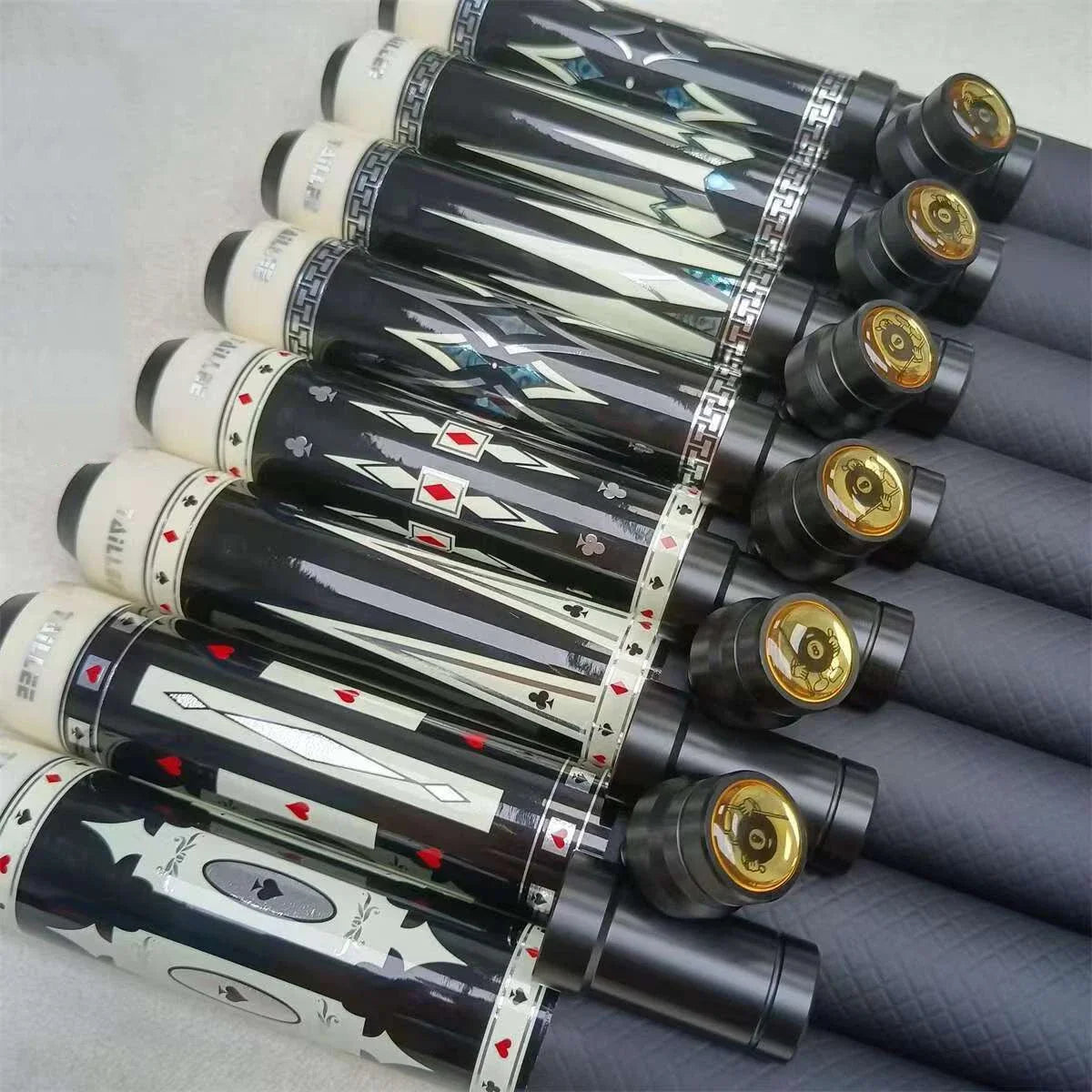 Premium High-End Leadsuper  100% Carbon Fiber Shaft 1/2 Billiard Pool Cue With10 11.5  12.5mm Cue Tip