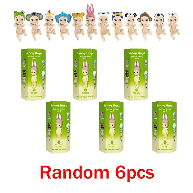 Sonny Angel Blind Box Animal Angel Series Anime Character Mini Doll Toy Cute Decoration Kids Surprise Birthday New Year Gifts