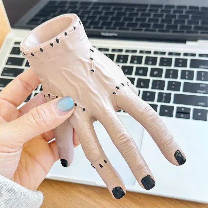 Adams Palm Broken Hand Ornament on Halloween. Garden Decoration Astor's Hand Fleshy Potted Basin Scary Palm Pen Holder Storage