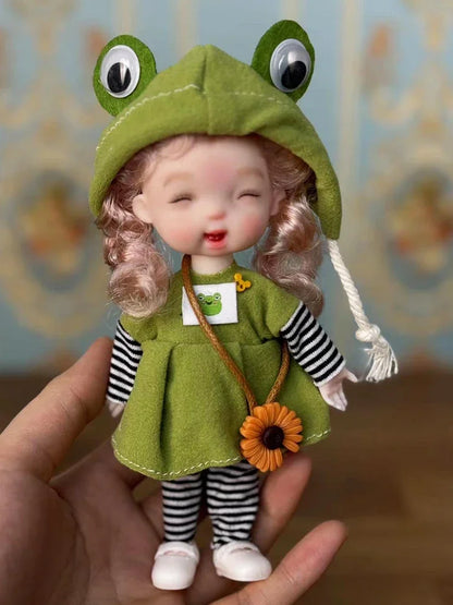 Lovely 17cm Doll 1/8 Bjd Dolls Mini Playhouse Doll Toy Kids Girls Dolls Toy Gift