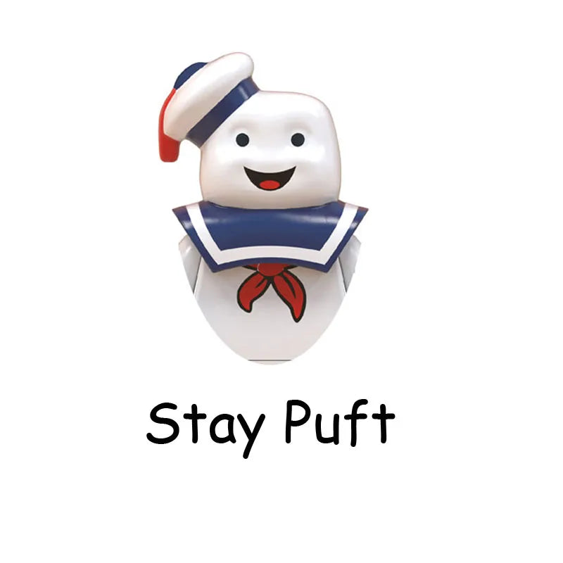 Horror Halloween Movie Stay Puft Luminous Smiling Crying Ghost Vitruvius Model Building Blocks Enlighten Brick Toys for Children