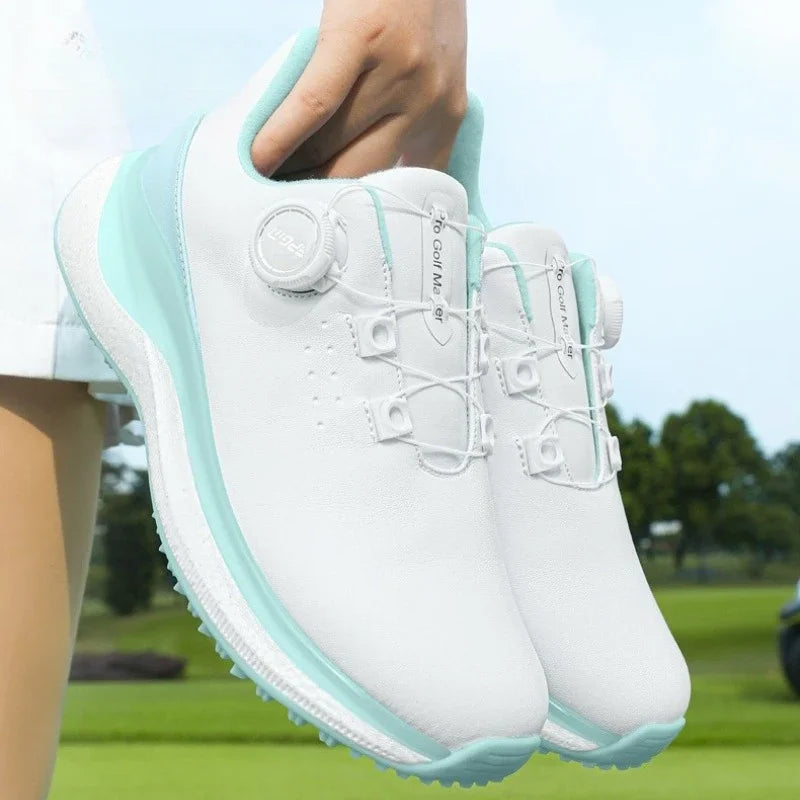 PGM Women's Golf Shoes Summer Waterproof High Elasticity Cushioning and Height Increasing Outdoor Sports Sneakers XZ435