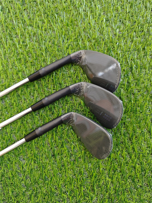 3PCS Golf Clubs Wedges Black S M 10 Club Wedge 48/50/52/54/56/58/60/62 Regular/Stiff Steel Shafts Headcovers Free Shipping