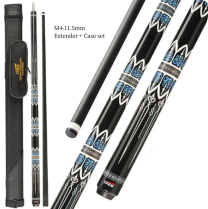 YFEN 58" Carbon Fiber  Technology 1/2 Billiard Pool Cue Stick 12.5mm + Extender