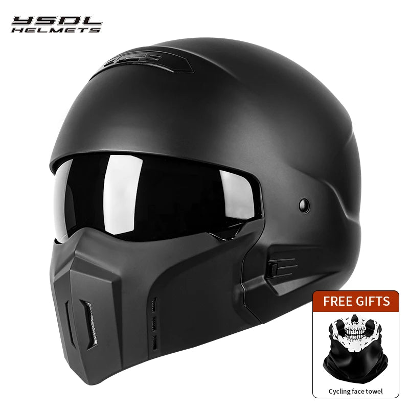 Scorpion Helmet Sunscreen Retro Motorcycle Full Helmet Men  Women Detachable Face Mask Combination Helmets Summer Safety Helmet