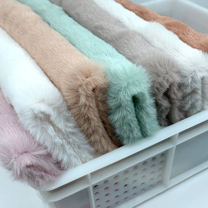 Sewbato 10mm 100% Polyester Faux Fur Fabric 50x50cm Environmentally Friendly Soft Minky Fabric Plush Toy/Clothing Plush Fabric