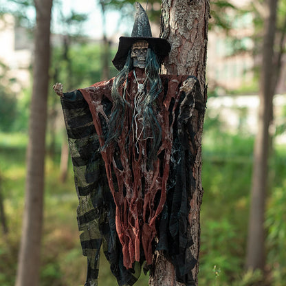 1PC Halloween Horror Props, Haunted House Decorations, Emitting Sound, Skull, Ghost Head, and Small Hanging Ghost
