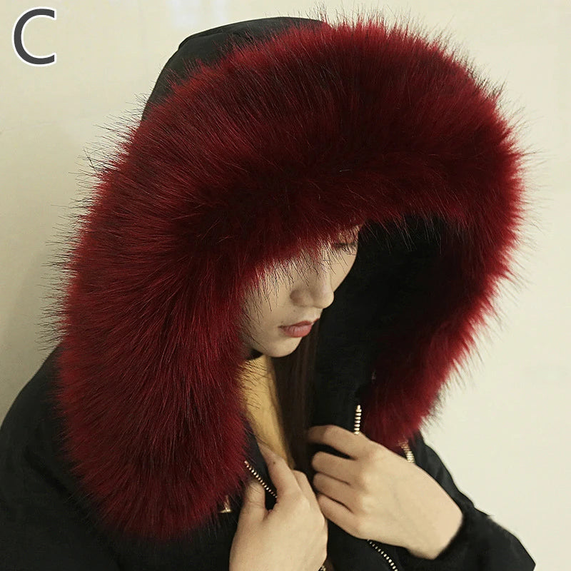 Winter Faux Fur Collar Scarf Women Warm Thick Imitation Fur Shawl Collar Fluffy Neck Warmer Scarves Coat Clothes Accessories