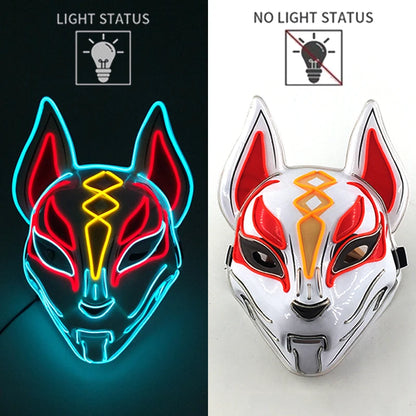 New Designed Glowing Halloween Party Mask Flashing LED Masks EL Neon Light Cosplay Mask Costume Props Glow Party Supplies