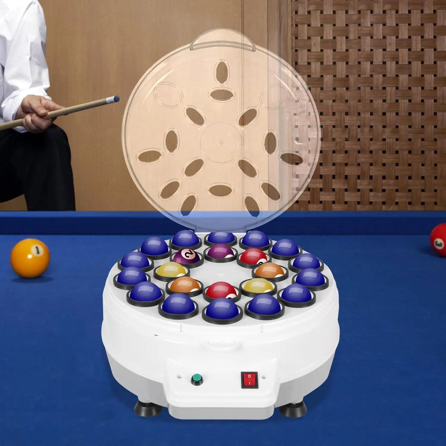Ball Cleaning Machine, Electric Pool Ball Polishing Washing Machine, Automatic Pool Ball Cleaner for 22 Billiard and Snooker Bal
