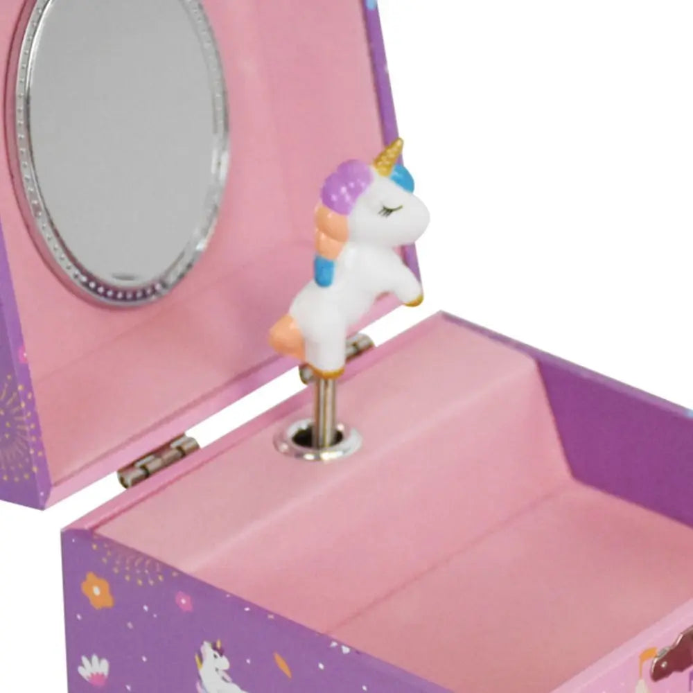 Rotating Girl Music Box Musical Jewelry Box With Mirror and Drawer Wooden Ballerina Music Box Christmas Birthday Gift for Girls