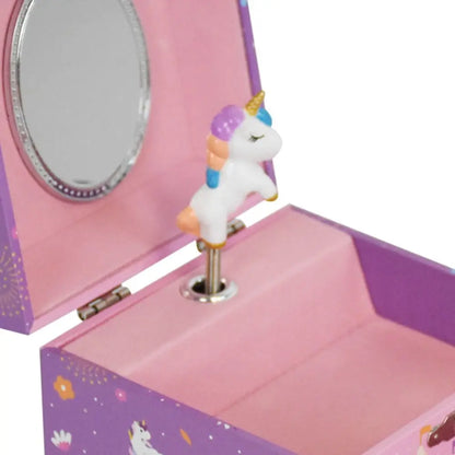 Rotating Girl Music Box Musical Jewelry Box With Mirror and Drawer Wooden Ballerina Music Box Christmas Birthday Gift for Girls