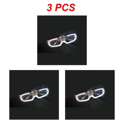 Sense of Future Science Technology LED Luminous Glasses Ins Popular Punk Goggles Party Christmas Colorful Light Shades Decor