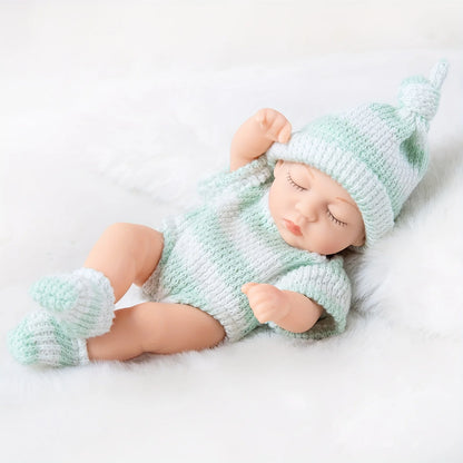 Mini 7 Inch Reborn Doll  Sleeping Baby Doll 19cm Born Dolls Baby Toys ,The Best Gift for Girls.