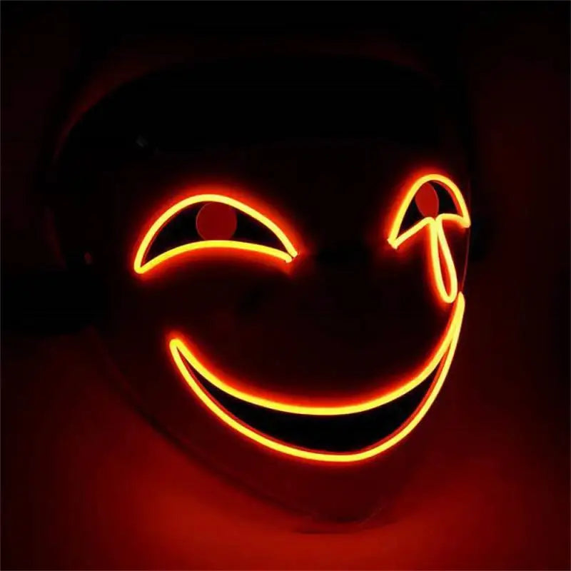Halloween Led Mask 5 Colors Uniform Light Soft Light Unique Led Design Comfortable to Wear Scary Clown Mask Show Led Light Mask