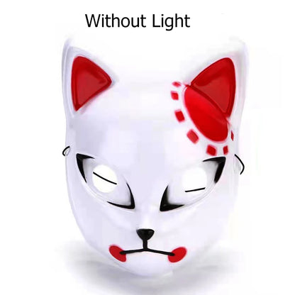 New Designed Glowing Halloween Party Mask Flashing LED Masks EL Neon Light Cosplay Mask Costume Props Glow Party Supplies