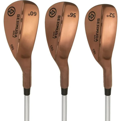 Bermuda Premium Golf Wedge Set for Men - 52 56 60 Degree Golf Wedges - Cavity Back Design With Full Face Milling
