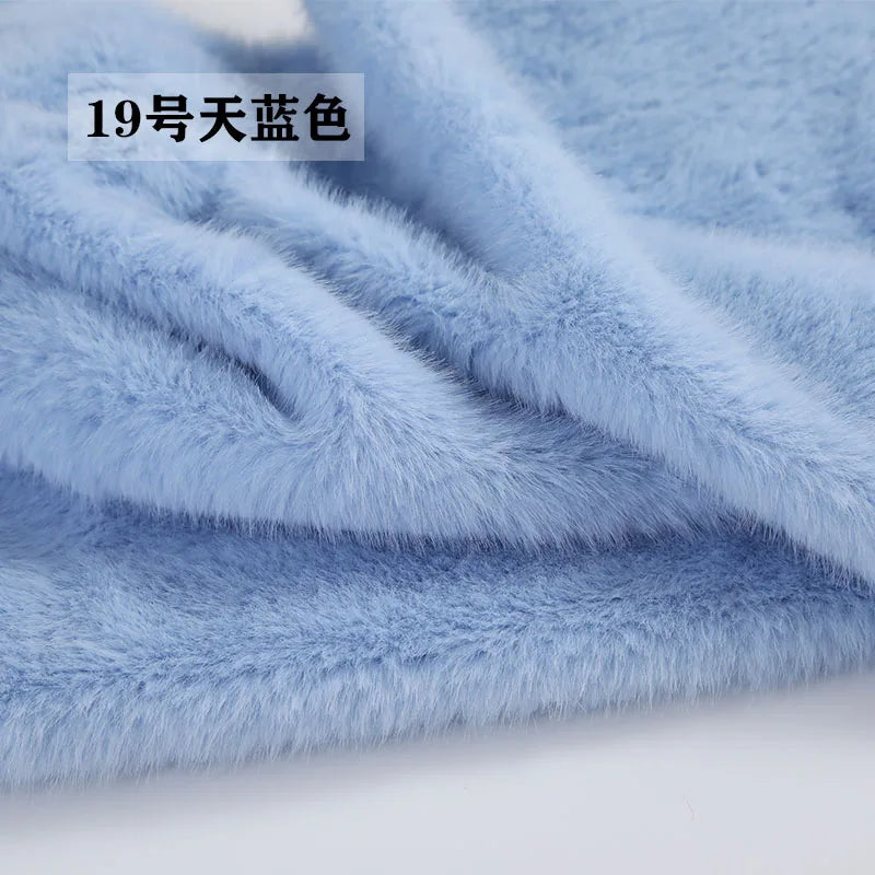 40Colours 2cm Imitation Mink Plush Fur Fabric Doll Manual DIY Counter Scarf Cuddle Doll Faux Fur Fabric 50*50