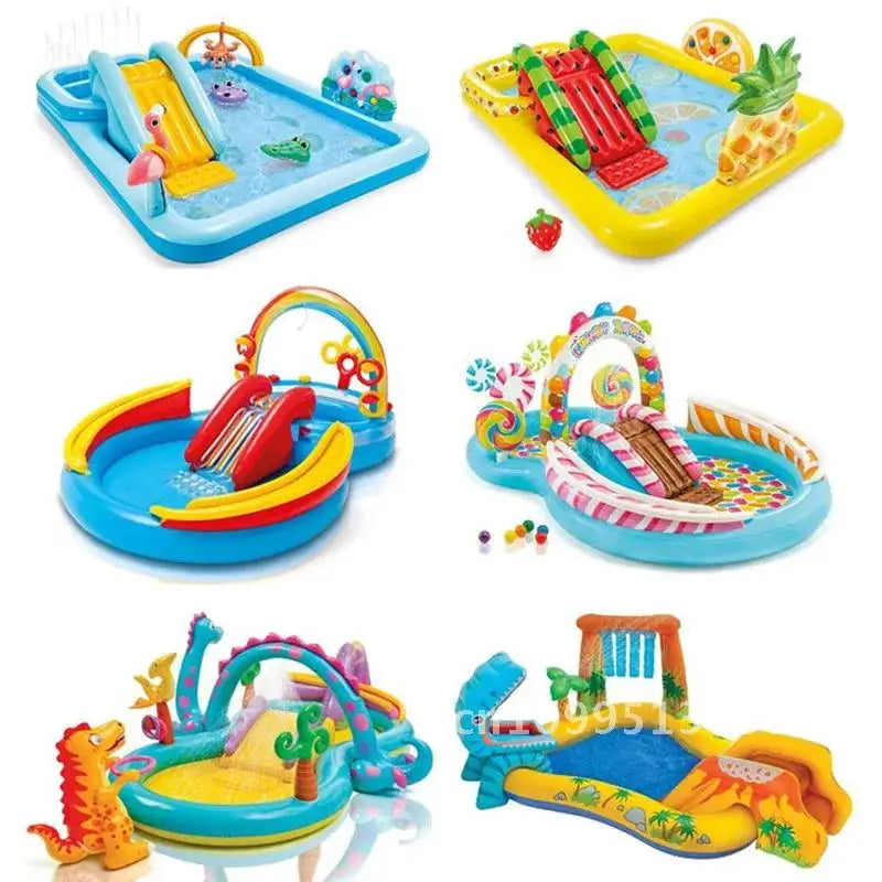 Swimming Children's Inflatable Big Pool Floats Slide Dinosaur Castle Pools Summer Play Piscina Water Toys Games Kids for Baby