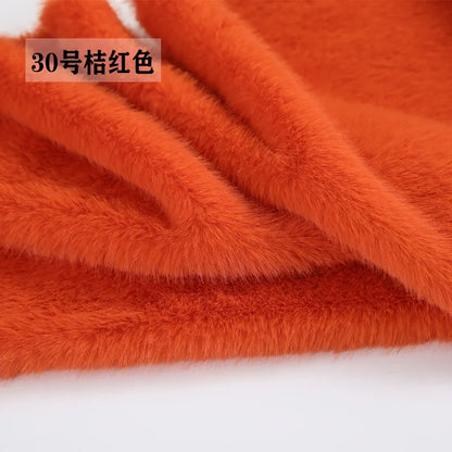 40Colours 2cm Imitation Mink Plush Fur Fabric Doll Manual DIY Counter Scarf Cuddle Doll Faux Fur Fabric 50*50