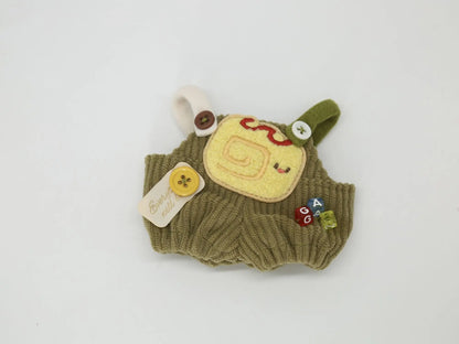 17cm Cute Mini Plush Doll'S Clothes Outfit Accessories Labubu Idol Dolls Donut Overalls Clothing DIY Kid Gift Strap Labubu Pants