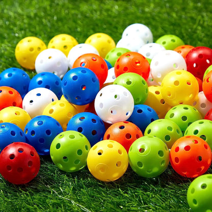 12/50pcs 42MM Practice Golf Balls Plastic Airflow Golf Ball Colorful Golf Practice Equipment