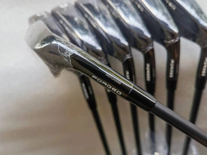 Golf Clubs Iron Set   P79.0 Black Tungsten  Golf Irons Set 4-9p 7Pcs Forged With Steel Shaft