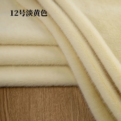 5mm Stretch European Mink Faux Fur Fabric High-Low Pattern for Clothing Scarves Hats Photo Props DIY Craft Decoration
