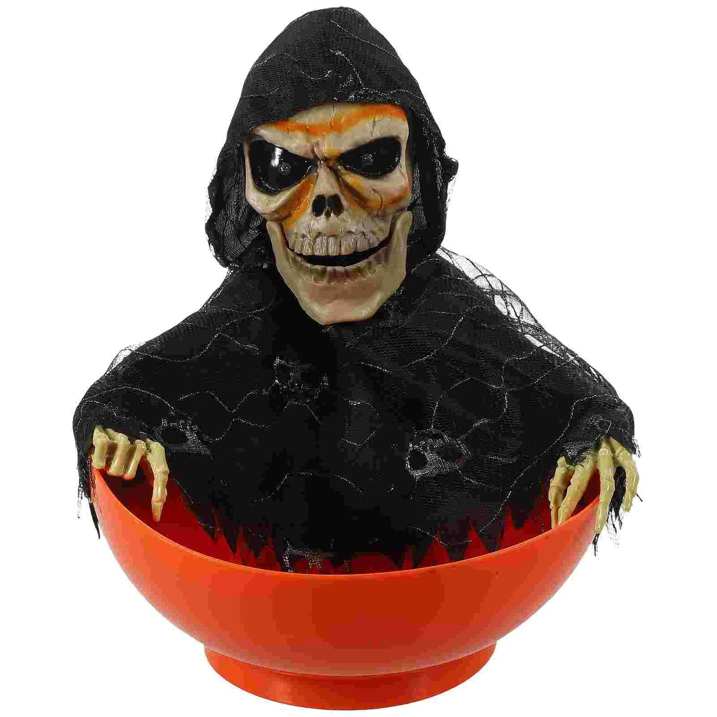 Halloween Props Animated Pumpkin Candy Holder Dish Decorations Trick Treat Bowl Snack Serving