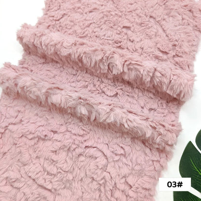 25x45cm Embossed Microfiber Plush Faux Fur Furry Fabric Soft Imitation Rabbit Fur DIY Doll Garment Coat Jacket Sewing Material