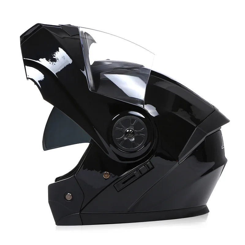 BLD Modular Dual Lens Motorcycle Helmet Safety Downhill Flip Up Helmets Professional Motocross Racing Full Face Casco Moto