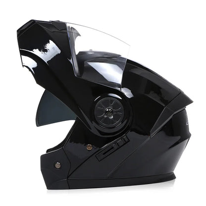 BLD Modular Dual Lens Motorcycle Helmet Safety Downhill Flip Up Helmets Professional Motocross Racing Full Face Casco Moto