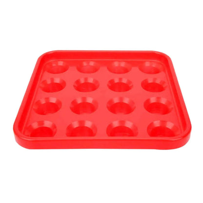 Billiard Ball Holder Tray Pool Accessory, 16 Holes Case, Snooker Pool Halls Game Room Portable Anti Drop Pool Ball Tray