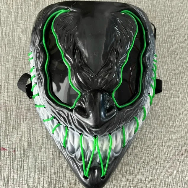 Marvel Venom Mask With Lens Halloween Party Decoration LED Mask Propsfor Hot Toys Venom Cosplay Costume Mask Full Face Glow