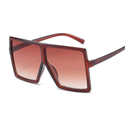 Oversized Shades Sunglasses Woman Black Fashion Square Big Frame Sun Glasses Female Vintage Retro Glasses Unisex Oculos Feminino