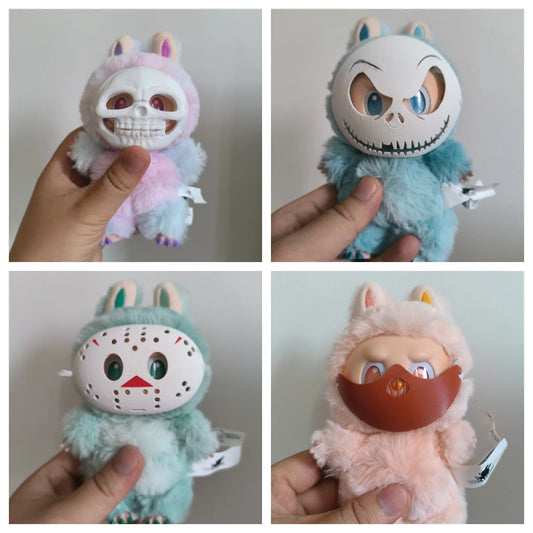 For 17cm Labubu 3D Print Mask Doll DIY Accessories Creative Gifts for V1V2V3 Labubu Scary Mask Halloween Decoration