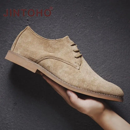 2022 Men Shoes England Trend Casual Shoes Male Suede Oxford Wedding Leather Dress Shoes Men Flats Zapatillas Hombre Plus Size 46