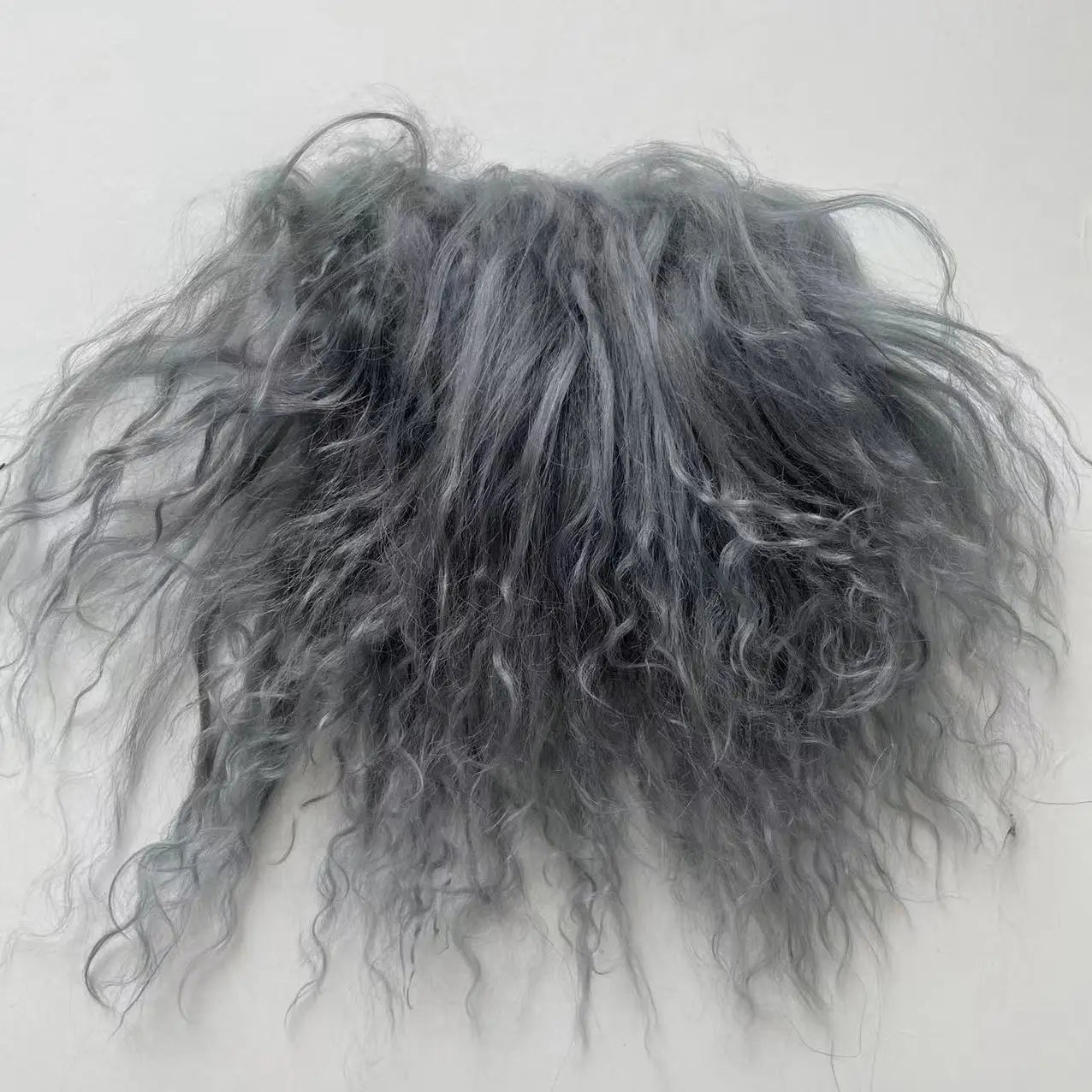 High Quality Sheepskin Wool Lamb Fur Pelt Hair Row Curly Hair Extensions SD Blyth Dolls Wigs Hair Wefts Accessories