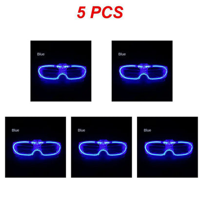Sense of Future Science Technology LED Luminous Glasses Ins Popular Punk Goggles Party Christmas Colorful Light Shades Decor