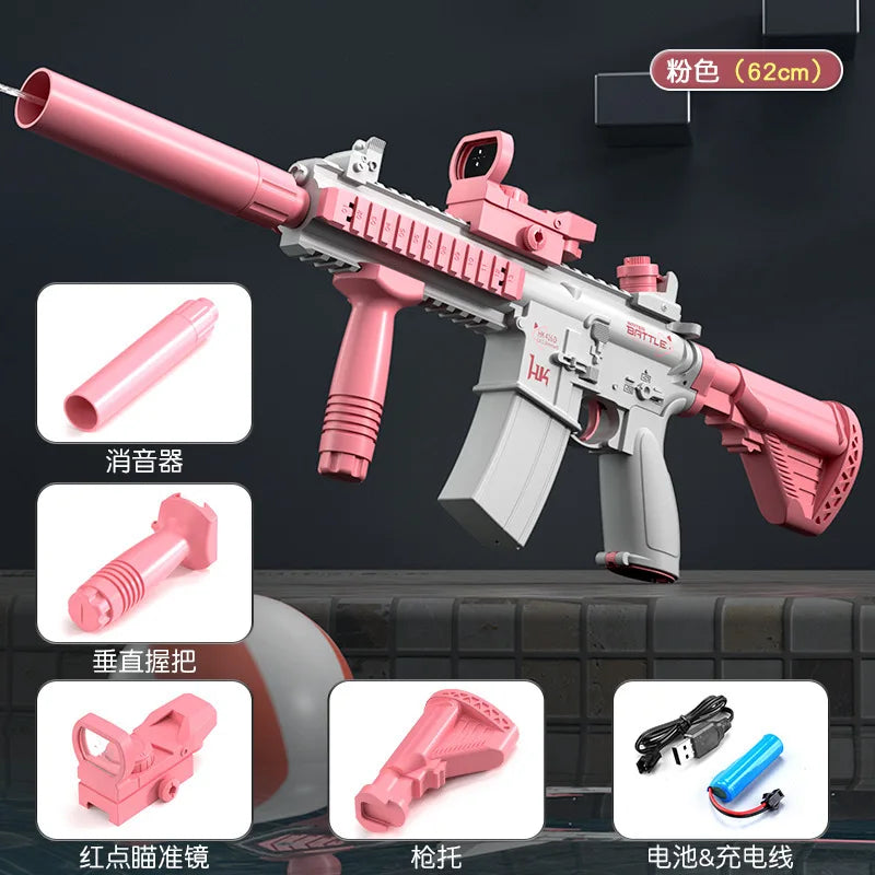 New 2024 Experience Fully Automatic Summer Water Gun Electric Glock Pistol Shooting Water Fun Toys for ChildrenBoysGirls Adults