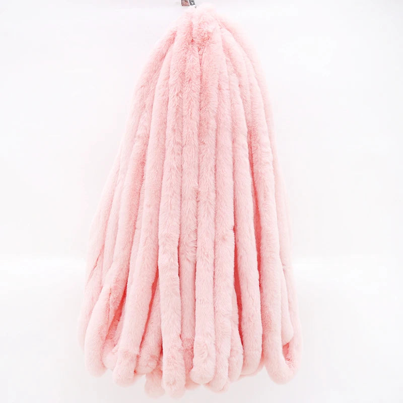 10m/Set Faux Rabbit Fur Ribbon for Trim Clothes Accessory Artificial Fur Strips Coat Hood Hat DIY Fluffy Garment Materialsse
