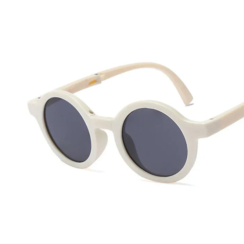 Classic Ins Folding Sunglasses Children Brand Designer Pink Round Frame Sun Glasses Girls Boys Lentes UV400 Gafas Sol Mujer