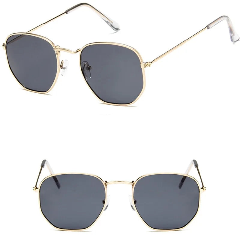 ONEVAN 2024 Vintage Square Sunglasses Women Brand Designer Sun Glasses Men/Women Retro Small Frame Metal Sunglass Shades Glasses