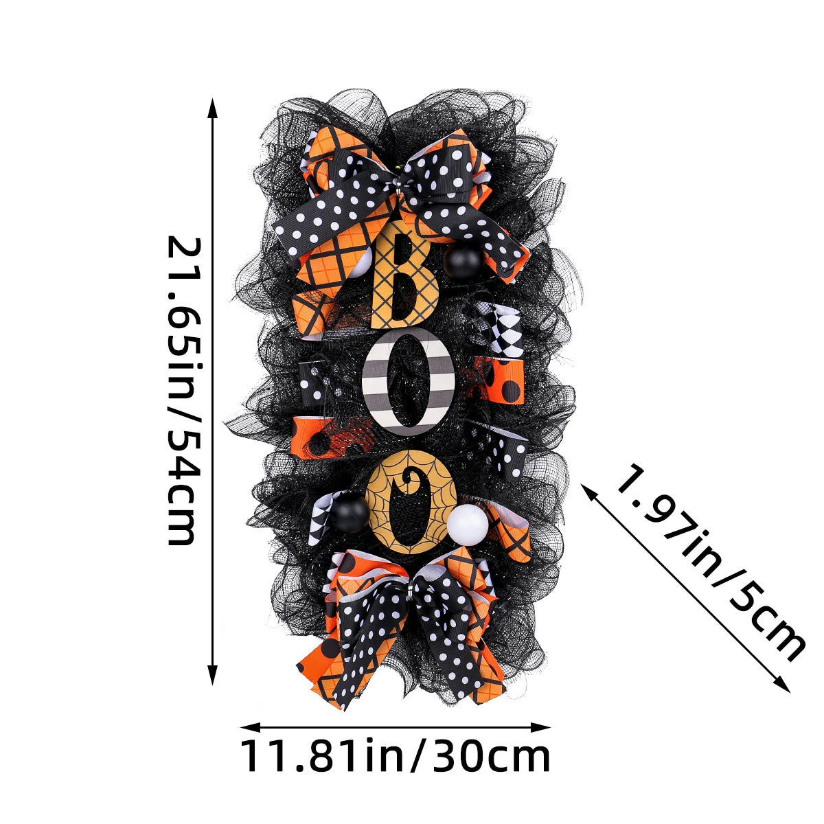 Halloween Wreath Door Hanging Wreath Halloween Thriller Pumpkin Wreath Door Plate Yard Decoration Pendants