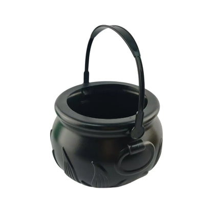 Halloween Party Decoration Witch With Light Pot Mist Plastic Bowl Decoration Candy Bucket Decoration