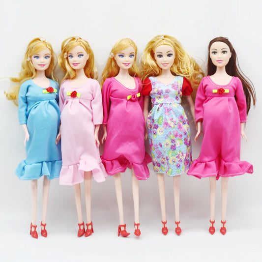 1pc Big Belly Doll   Pregnant Dolls Suit Mom Doll Have a Baby in Her Tummy for Barbies Doll Educational Toys for Children
