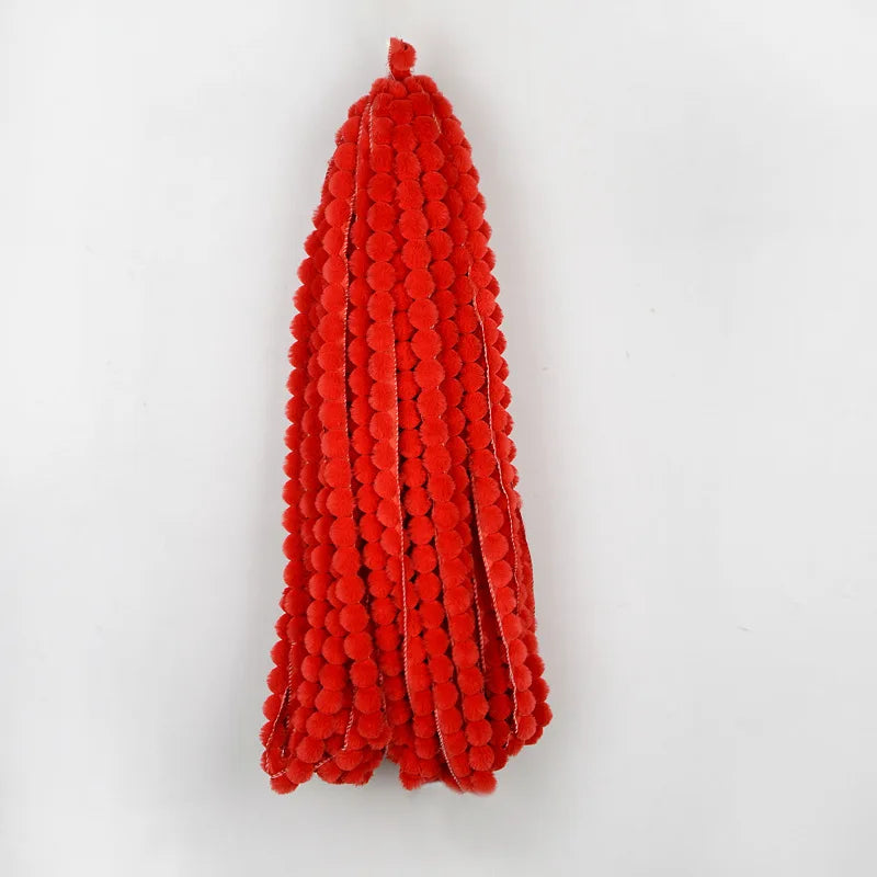 1m Faux Rabbit Fur Hairball Ribbon Clothing Apparel Christmas Decoration Trim Coat Accessory Fur for Needlework on the Hood