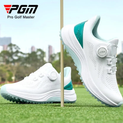 PGM Children Golf Shoes Breathable Anti Slip Wear-Resistant Knob Buckle for Boys Girls Outdoor Sports Sneakers XZ407