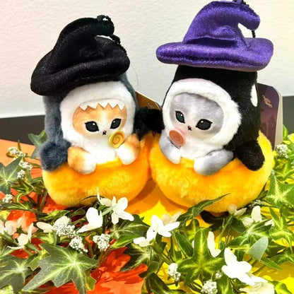 Halloween Collection Amine Mofusand Plush Doll Toys Keychain Pumpkin Gudetama Shark Cat Soft Doll Bag Pendant Stuffed Plushie