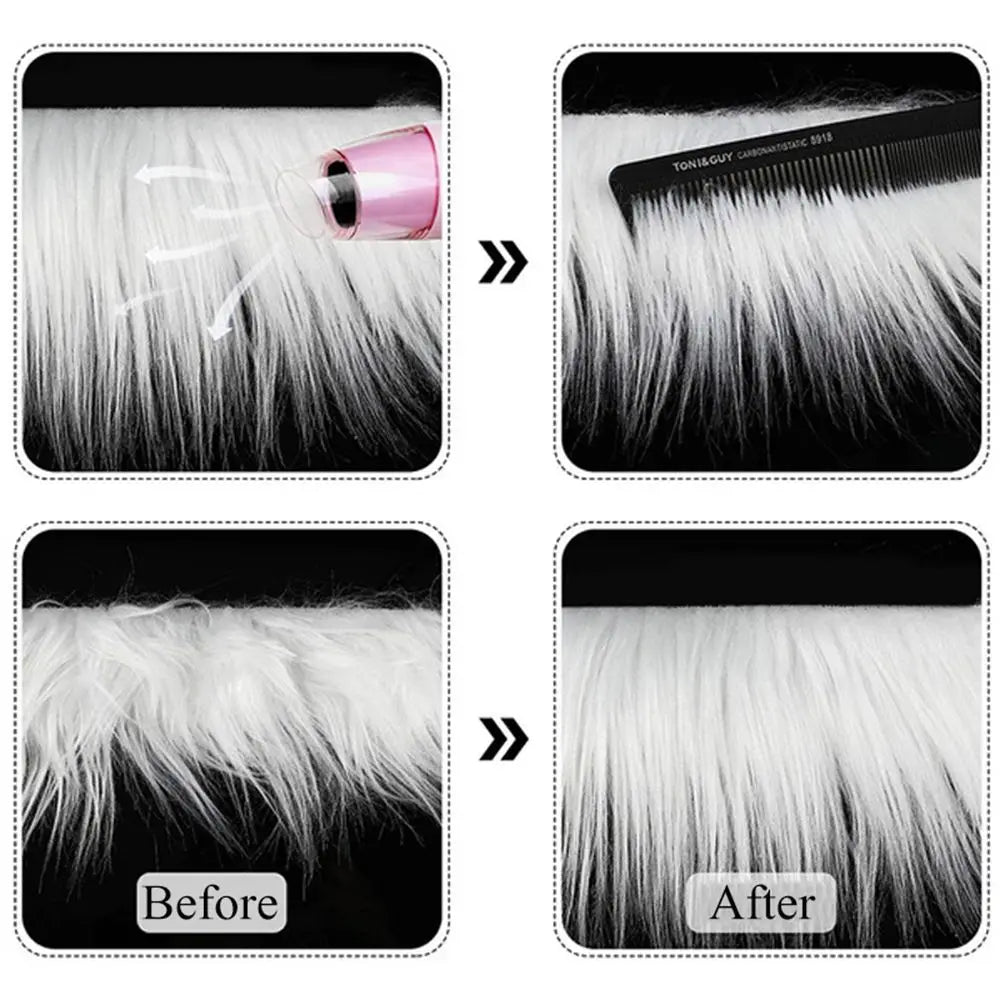 1.5M Winter Costume Fluffy Apparel Sewing Trimming Trim Fabric Roll Long Plush Fur Fabric Faux Fur Ribbon Tapes Plush Fur Stripe